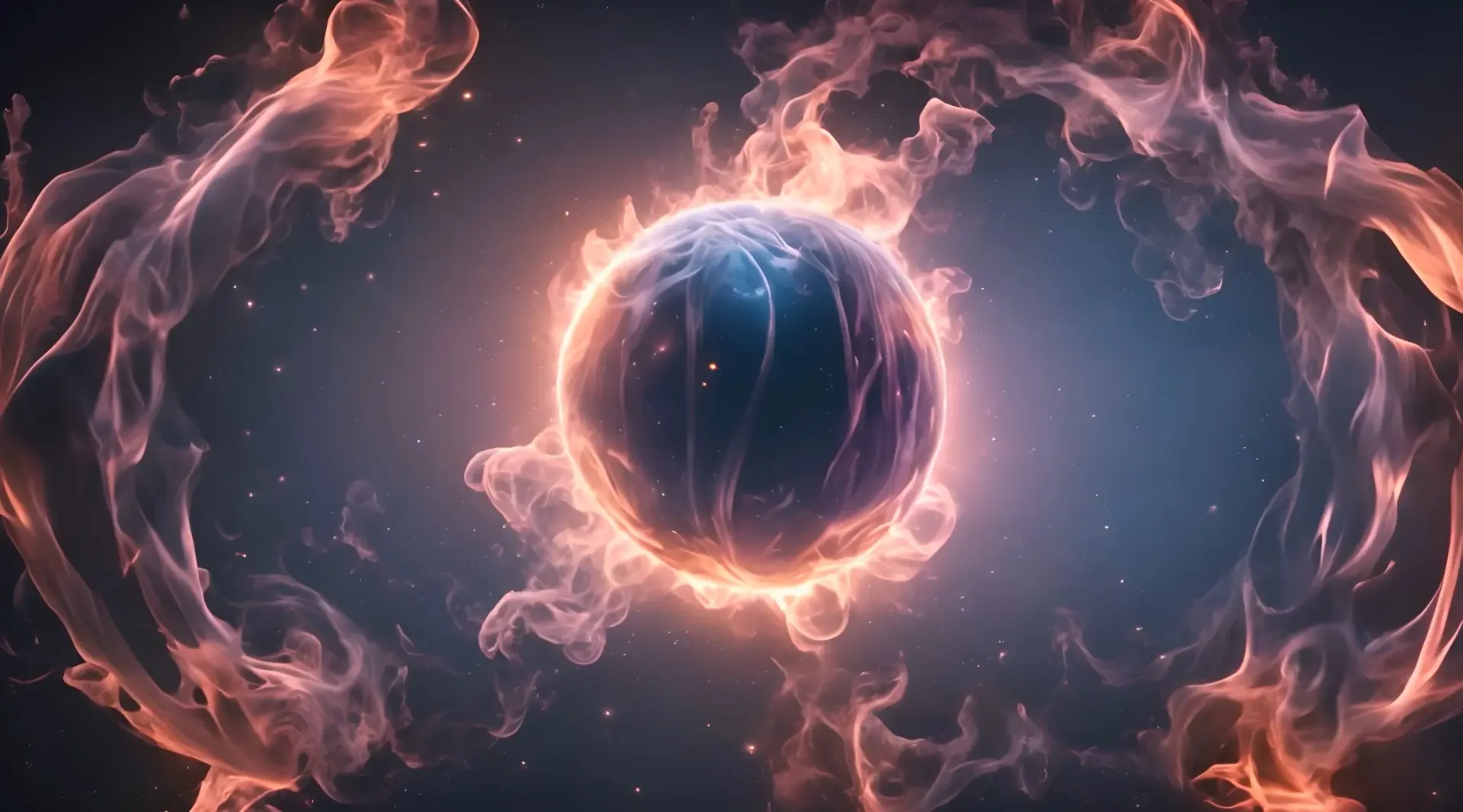 Mystical Smoke Swirls Dynamic Logo Background Video